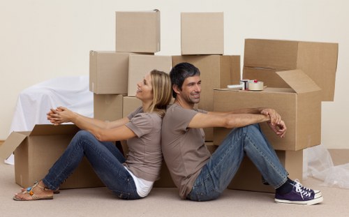 Moving equipment and boxes for a Highbury flat relocation