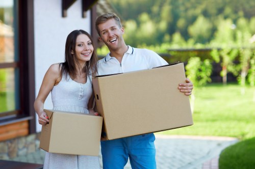 Packing office equipment and files for a Highbury commercial move