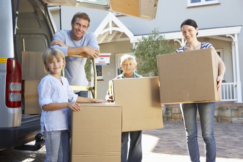 Local removal van serving Highbury flats and apartments
