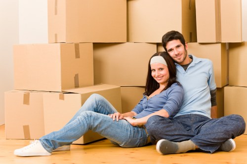 Removal team helping with a home move in Highbury