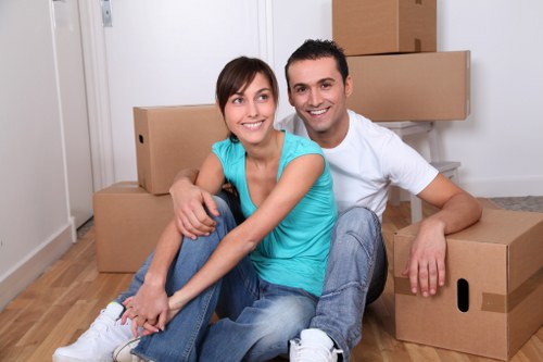 Commercial office relocation logistics in a mixed-use building
