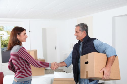 Commercial movers handling office relocation in Highbury