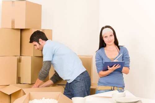Packing and labelling office equipment for relocation