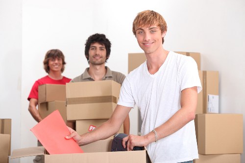 Professional man with van helping with flat move in Highbury