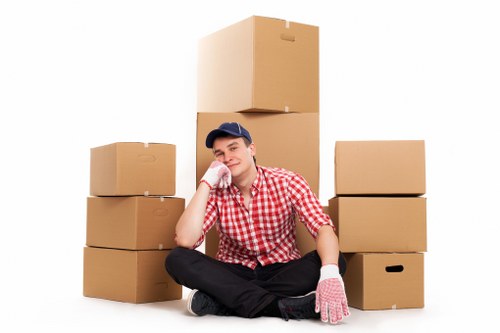 Local moving team handling furniture in Highbury