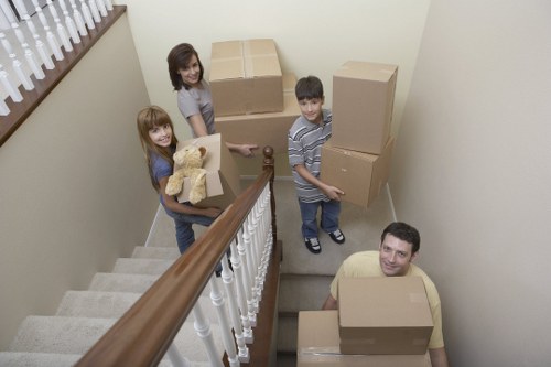 Packed moving van supporting home and office relocations in Highbury